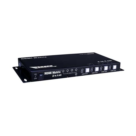 HDMI® 2x4 Matrix Selector Switch with IR Control