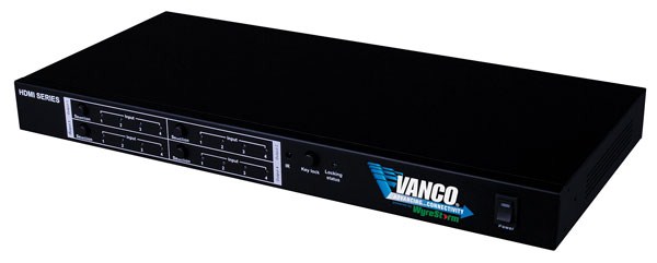 Vanco Powered by WyreStorm HDMI® 4x4 Matrix Selector Switch with RS232