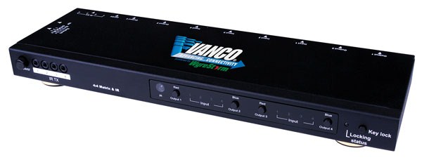 Vanco Powered by WyreStorm HDMI® 4x4 Compact Matrix Selector Switch