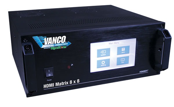 Vanco Powered by WyreStorm HDMI® 8 x 8 HDBaseT Matrix